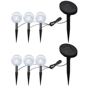 vidaXL Lampade LED da Giardino 6 pz con Picchetti e Pannelli Solari