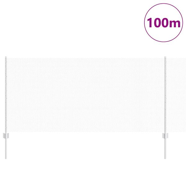 vidaXL Recinzione con Posto Argento 1 x 100 m Acciaio