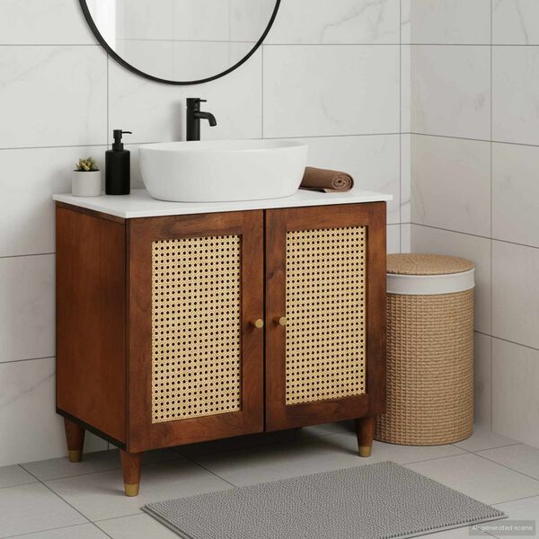 vidaXL Armadio sottolavello Marrone 62 x 33 x 58 cm Legno multistrato