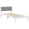 vidaXL Struttura del Letto Bianco e grigio chiaro 90 x 190 cm