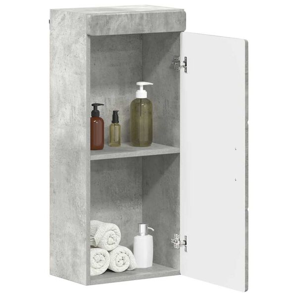vidaXL Armadio da bagno a muro TULUM Grigio cemento 37 x 24,5 x 86 cm