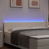 vidaXL Testiera LED con luci a strisce a LED Crema 180 cm Poliestere