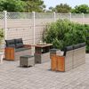 vidaXL Set Divano da Giardino con cuscino 10 pcs Grigio polyrattan
