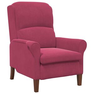 vidaXL poltrona Rosso vino Velluto