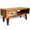 vidaXL Tavolino con Bordo Curvo 1 Cassetto Legno di Recupero