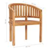 vidaXL Set Salotto da Giardino 4 pz Design Curvo in Massello di Teak