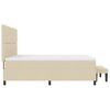 vidaXL Letto a molle con testiera Crema 200 x 200 cm Tessuto