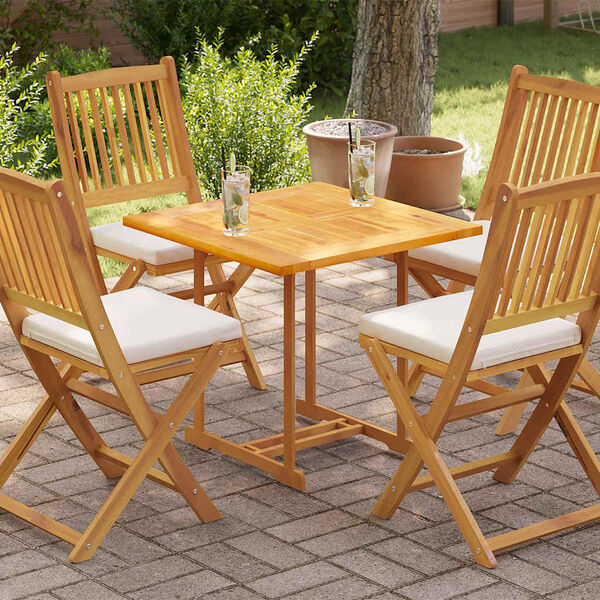 vidaXL Piano del Tavolo in Legno Massello di Teak 70x70x2,5 cm