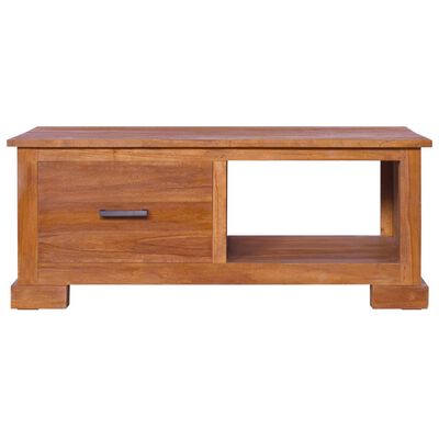 vidaXL Mobile Porta TV 90x50x37 cm in Legno Massello di Teak