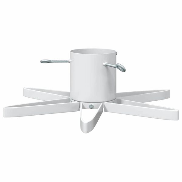 vidaXL Supporto per Albero di Natale Bianco 50 x 50 x 15,5 cm Acciaio