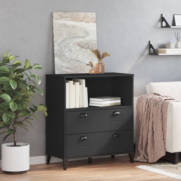 vidaXL Libreria VIKEN Nera 80x40x80 cm in Legno Multistrato