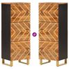 vidaXL Credenza Marrone e Nera 40x33,5x110 cm Legno Massello di Mango