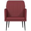 vidaXL Poltrona Rosso Vino 61x78x80 cm Similpelle