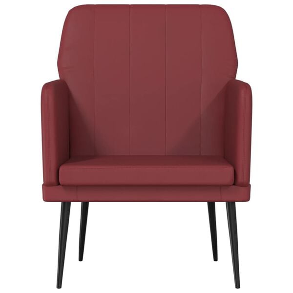 vidaXL Poltrona Rosso Vino 61x78x80 cm Similpelle