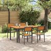 vidaXL Set da Pranzo per Giardino 5 pcs Nero e marrone