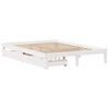 vidaXL Giroletto con Cassetti Bianco 120x190 cm Legno Massello di Pino