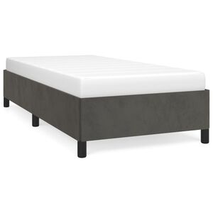 vidaXL Giroletto senza Materasso Grigio Scuro 90x200 cm Velluto