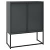 vidaXL Credenza Alta Antracite 80x35x100 cm in Acciaio
