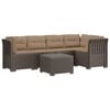 vidaXL Divano da Giardino 5 Posti con Cuscini Stile Rattan PP