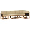 vidaXL Set di divani da esterno 6 pcs Naturale e Beige Poliestere