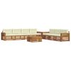 vidaXL Set di divani da esterno 8 pz Naturale e Crema