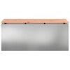 vidaXL Panchina da giardino Argento 100 x 40 x 43 cm Acciaio zincato