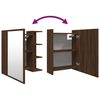 vidaXL Mobile Bagno con Specchio Rovere Marrone 62,5x20,5x64 cm Legno