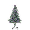 vidaXL Albero di Natale Artificiale Imbiancato con Luci LED 120 cm