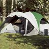 vidaXL Tenda Familiare Cabina per 6 Persone Verde Impermeabile