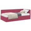 vidaXL Struttura Letto Angolare con Materasso 2 pz Rosso Vino
