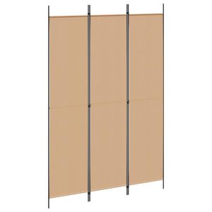 vidaXL Paravento a 3 pannelli Beige 150 x 220 cm Tessuto