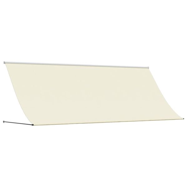 vidaXL Tenda da Sole Retrattile Crema 400x150 cm in Tessuto e Acciaio