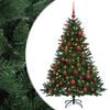 vidaXL Albero di Natale artificiale con palline 120 cm 150 LED