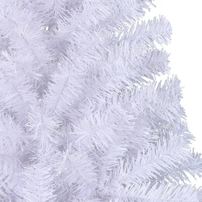 vidaXL Albero di Natale Artificiale a Metà Supporto Bianco 210 cm PVC