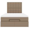 vidaXL Struttura Letto Pouf con Materasso 120x190 cm Similpelle