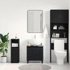 vidaXL Armadio per Lavabo da Bagno Rovere Nero 58 x 33 x 60 cm