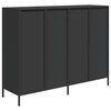 vidaXL Credenza Nera 135x39x103,5 cm in Acciaio Laminato a Freddo