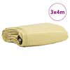 vidaXL Telo 650g / m&sup2; Beige 3 x 4 m Tela con rivestimento in PVC