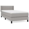 vidaXL Giroletto a Molle con Materasso Grigio Chiaro 80x200 cm Tessuto