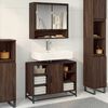 vidaXL Mobile Lavabo Bagno Rovere Marrone 60x30x60cm Legno Multistrato