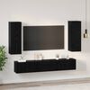 vidaXL Set mobile TV 5 pcs Rovere Nero Legno multistrato