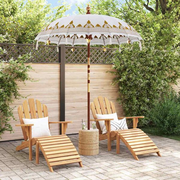 vidaXL Parasol Balinese Crema 185 x 185 x 260 cm