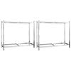 vidaXL Portapneumatici a 2 Livelli 2pz Argento 110x40x110cm in Acciaio
