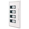 vidaXL Porta Ingresso Bianca 110x210 cm in Alluminio e PVC