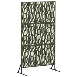 vidaXL Schermo per Privacy 100 x 50 x 180 cm Acciaio Verde Oliva