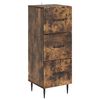 vidaXL Mobile con Cassetti Rovere Fumo 33 x 34,5 x 89,5 cm