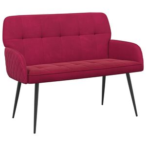 vidaXL Divano a 2 posti con gambe in metallo 2 posto Rosso Vino