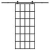 vidaXL Porta Scorrevole con Ferramenta 90x205cm Vetro ESG Alluminio