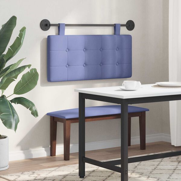 vidaXL Testata appesa Blu jeans 100 x 55 x 5 cm Tessuto