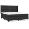 vidaXL Giroletto a Molle con Materasso Nero 180x200 cm in Similpelle